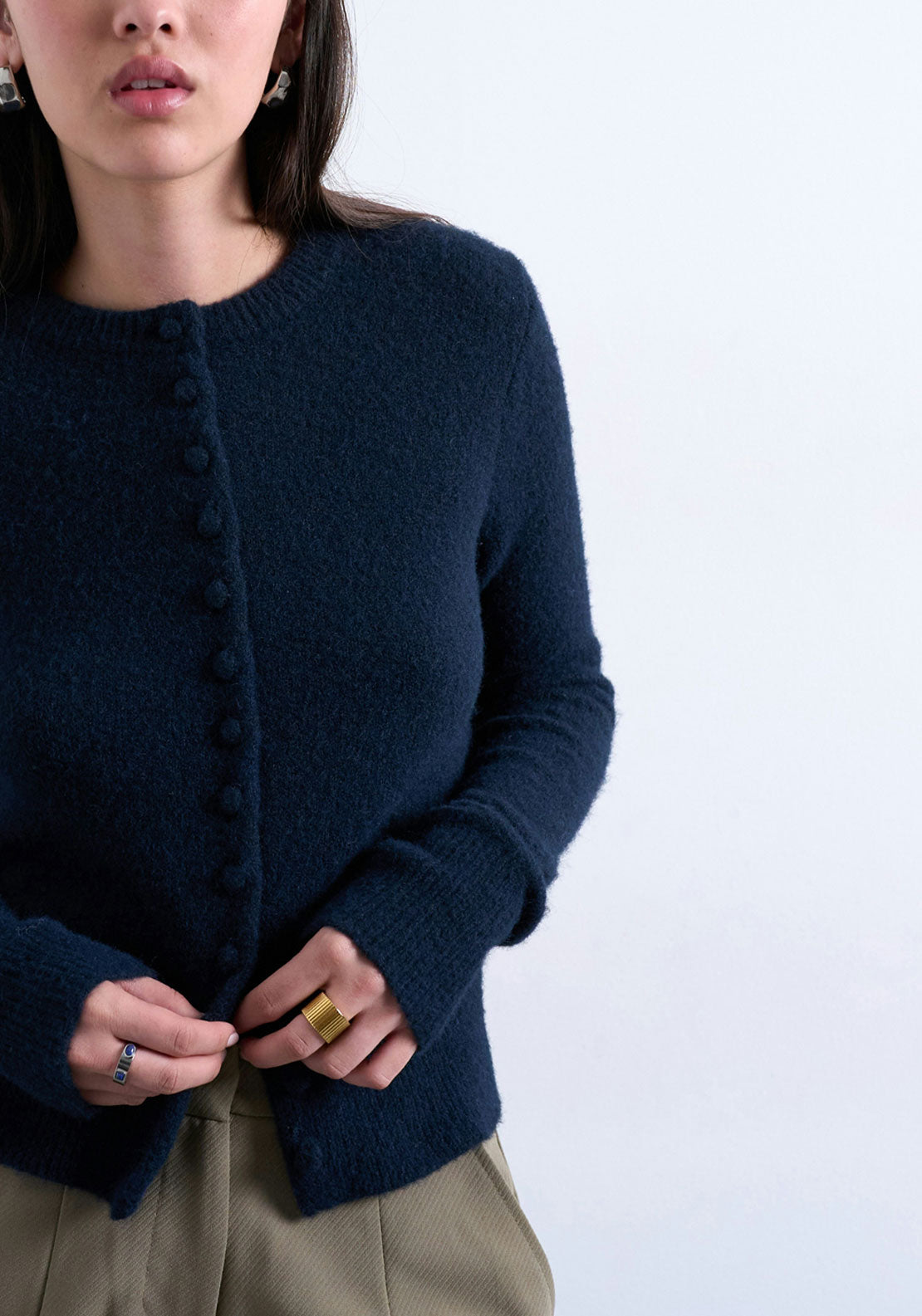 Topshop Sia Cardigan - Navy Blazer 3 Shaws Department Stores