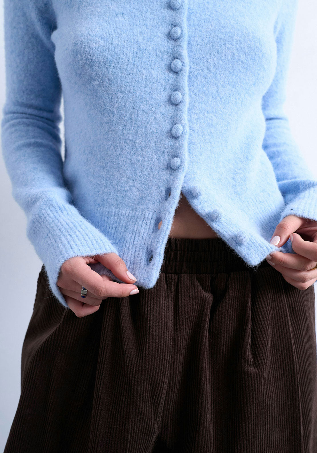 Topshop Sia Cardigan - Alaskan Blue 3 Shaws Department Stores
