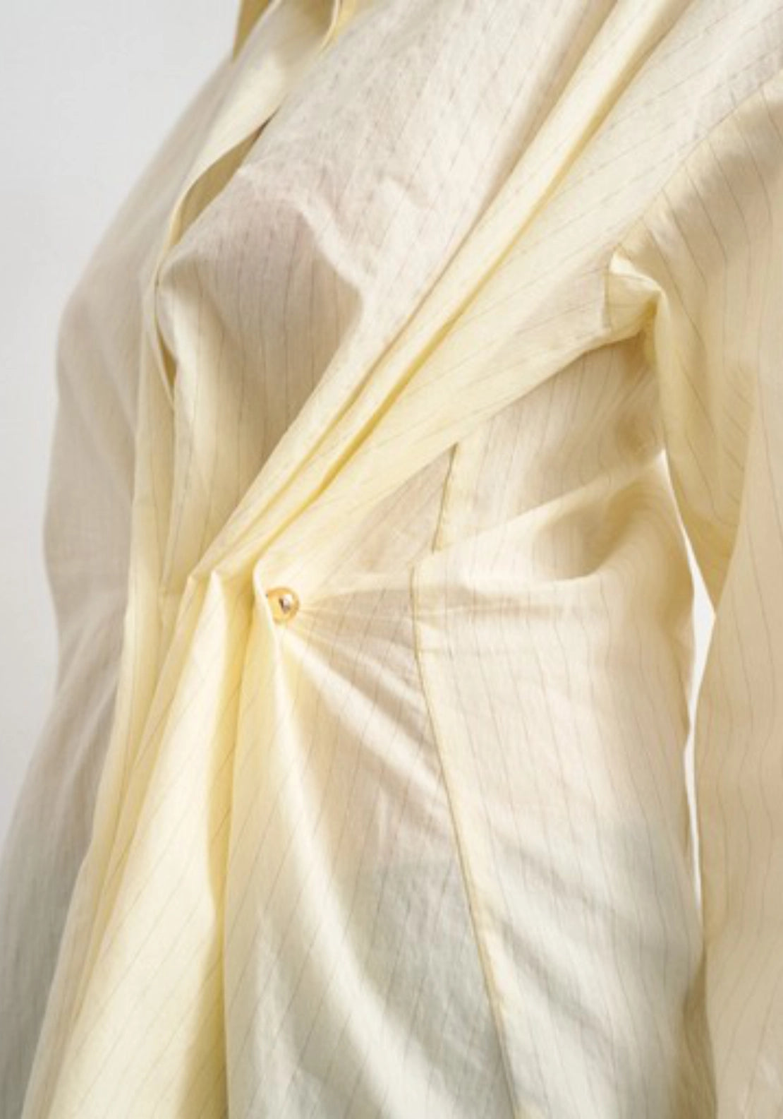 Elisa Long Sleeve Cinch Shirt - Yellowtail