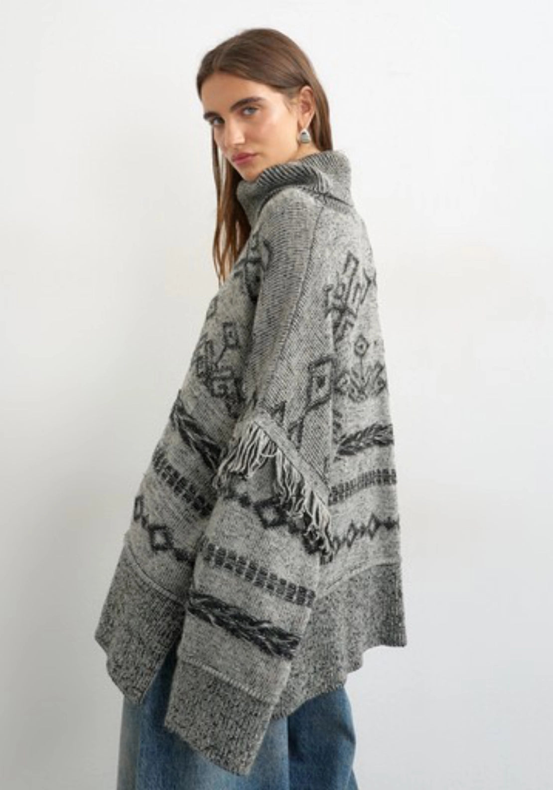 Fenya Knitted Oversized Jumper - Grey