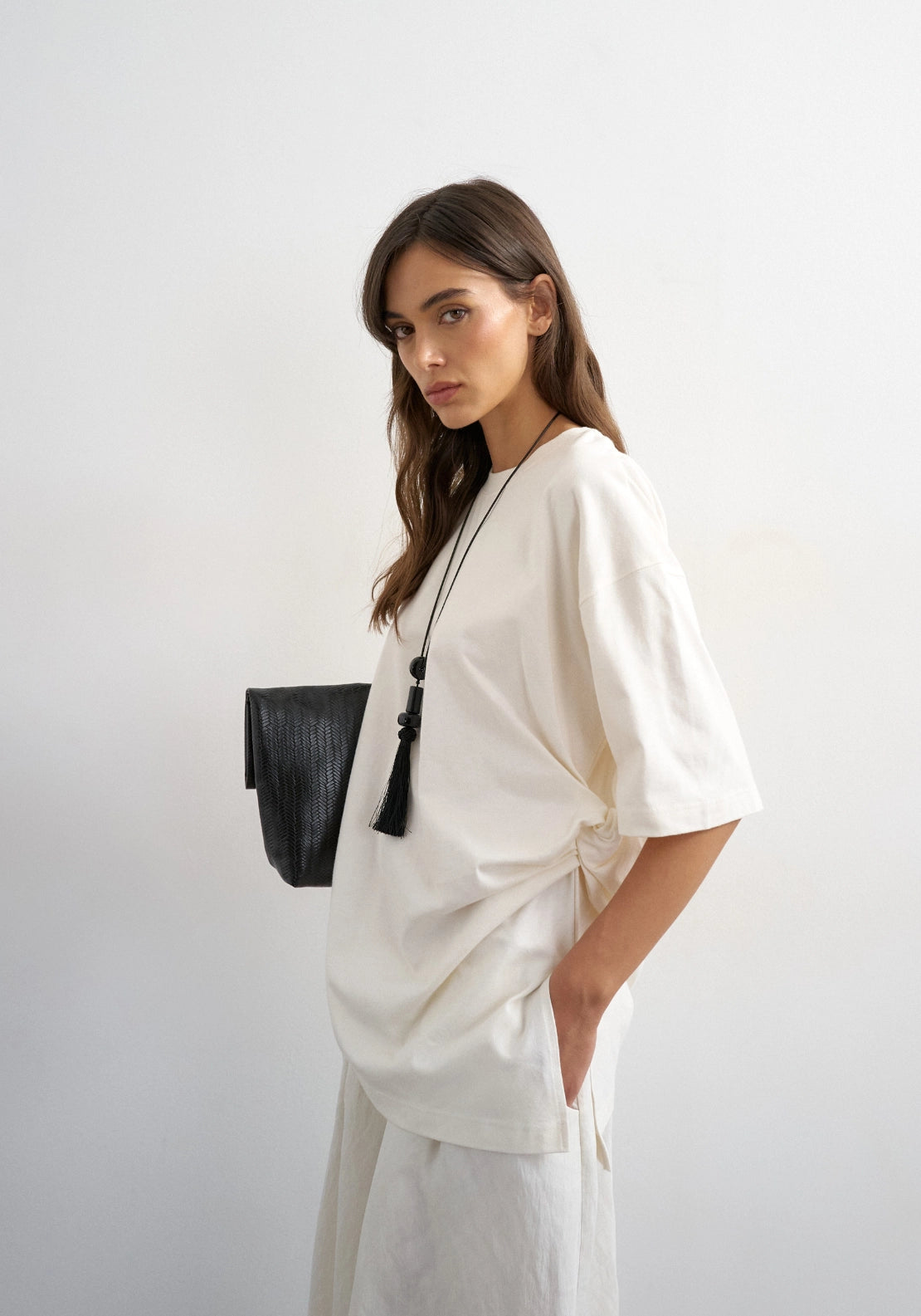 Rikka Oversized Knot T-Shirt - White