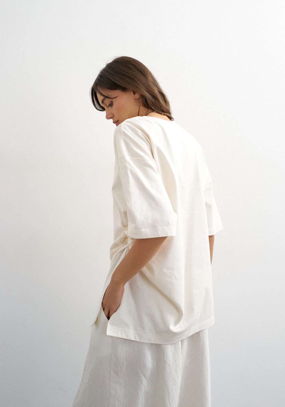 Rikka Oversized Knot T-Shirt - White