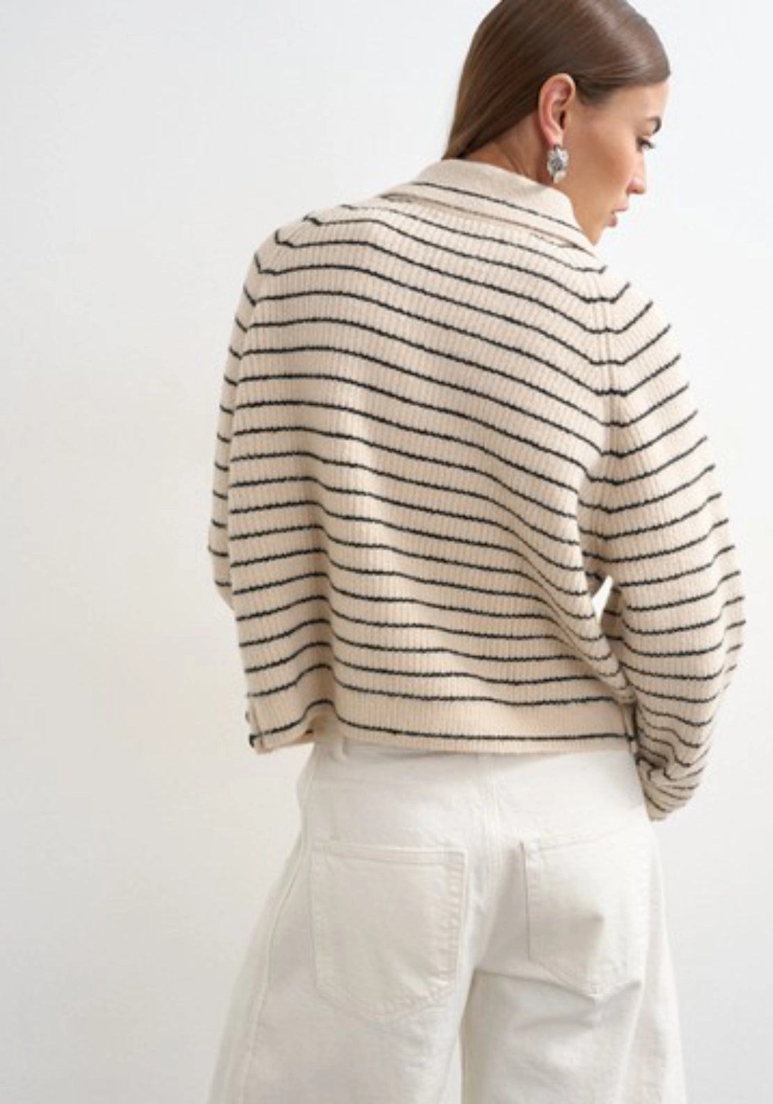 True Long Sleeve Polo - Natural