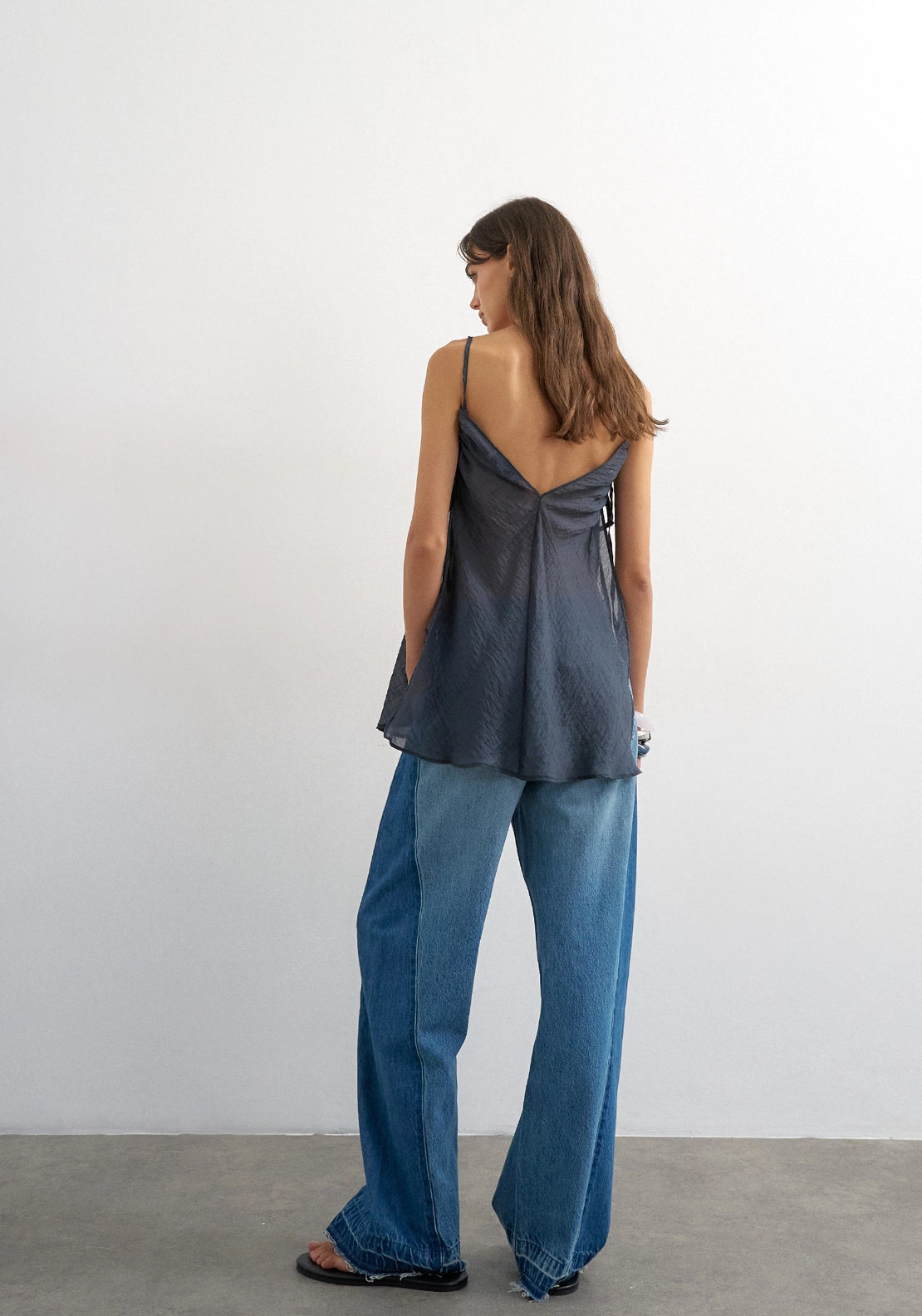Horizon Medium Rise Wide Leg Jeans - Blue Denim