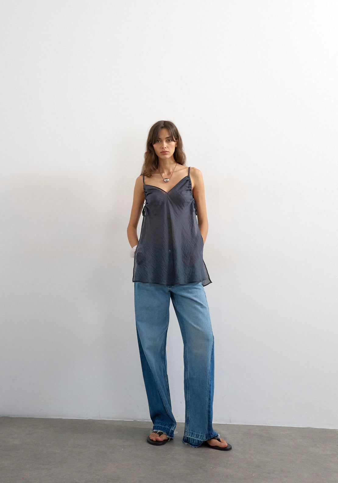 Horizon Medium Rise Wide Leg Jeans - Blue Denim