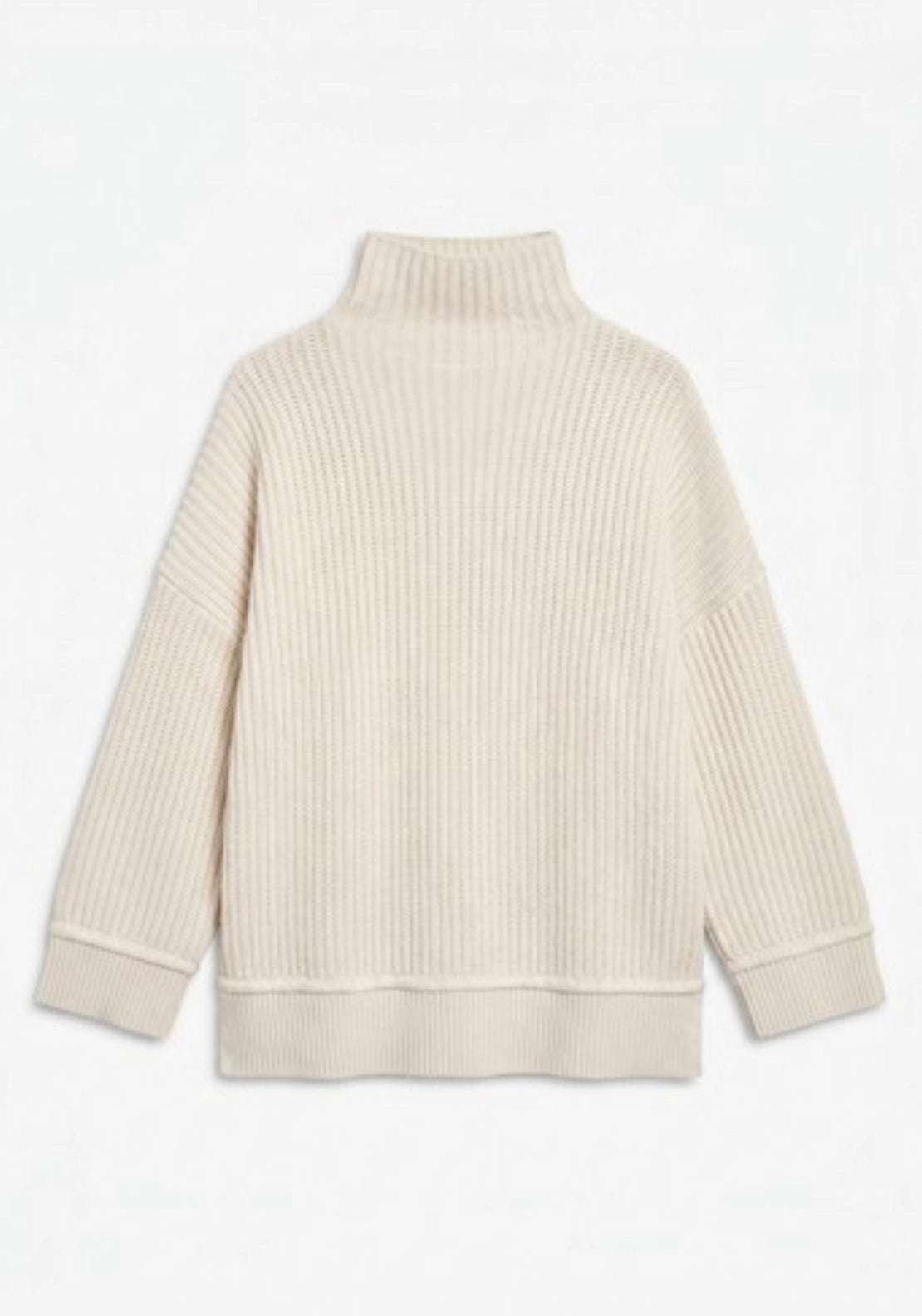 Rosa Long Sleeve High Neck Jumper - White