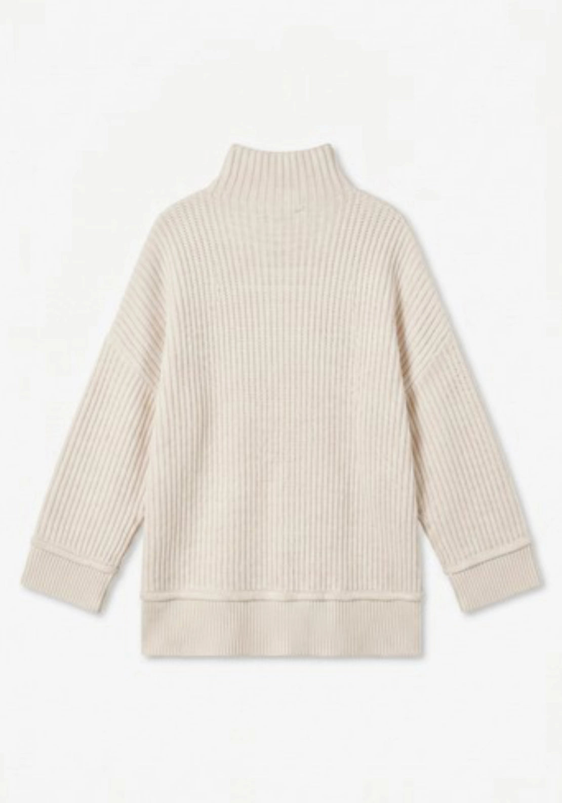 Rosa Long Sleeve High Neck Jumper - White