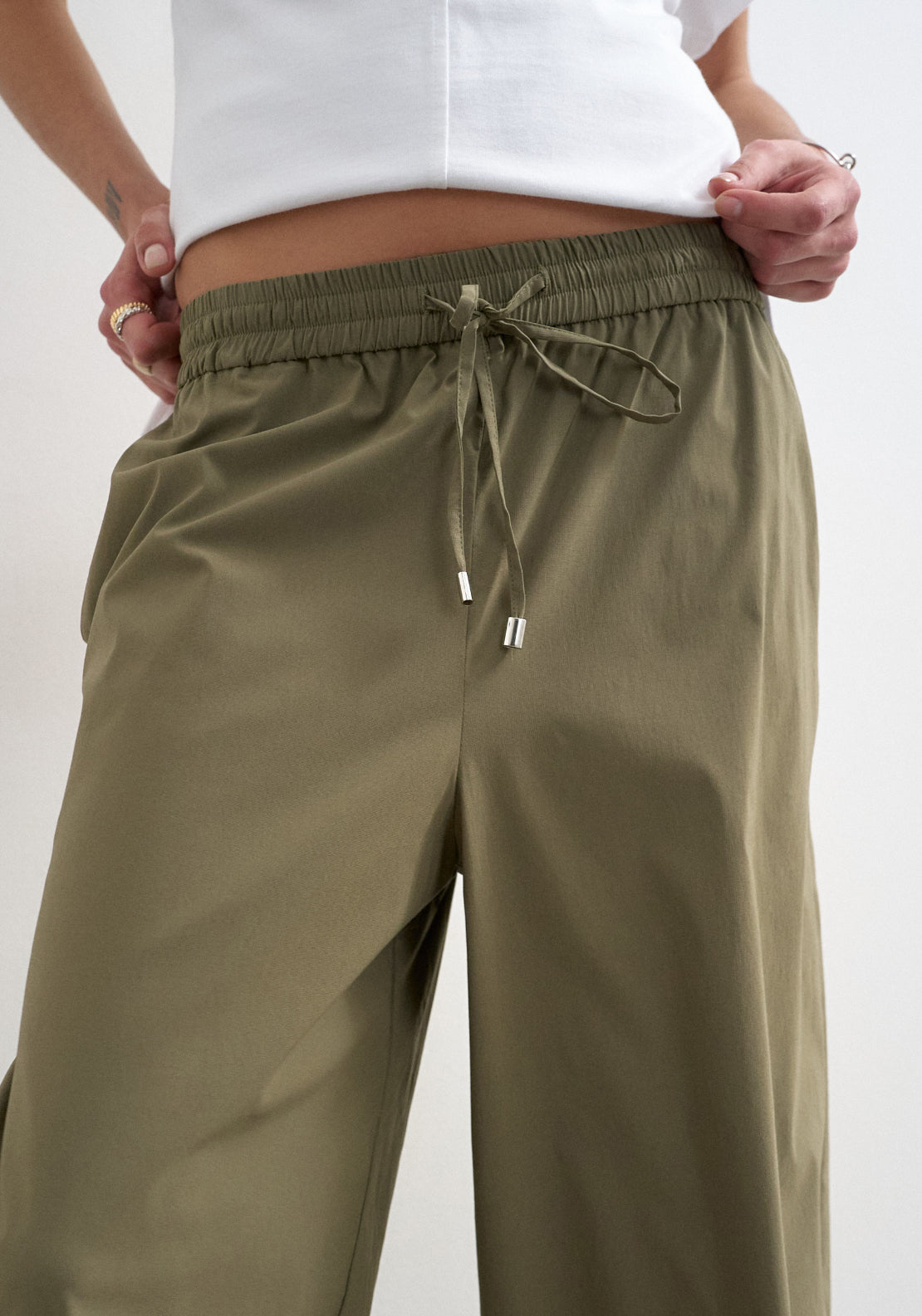 Topshop Balia Balloon Trousers - Green 4 Shaws Department Stores