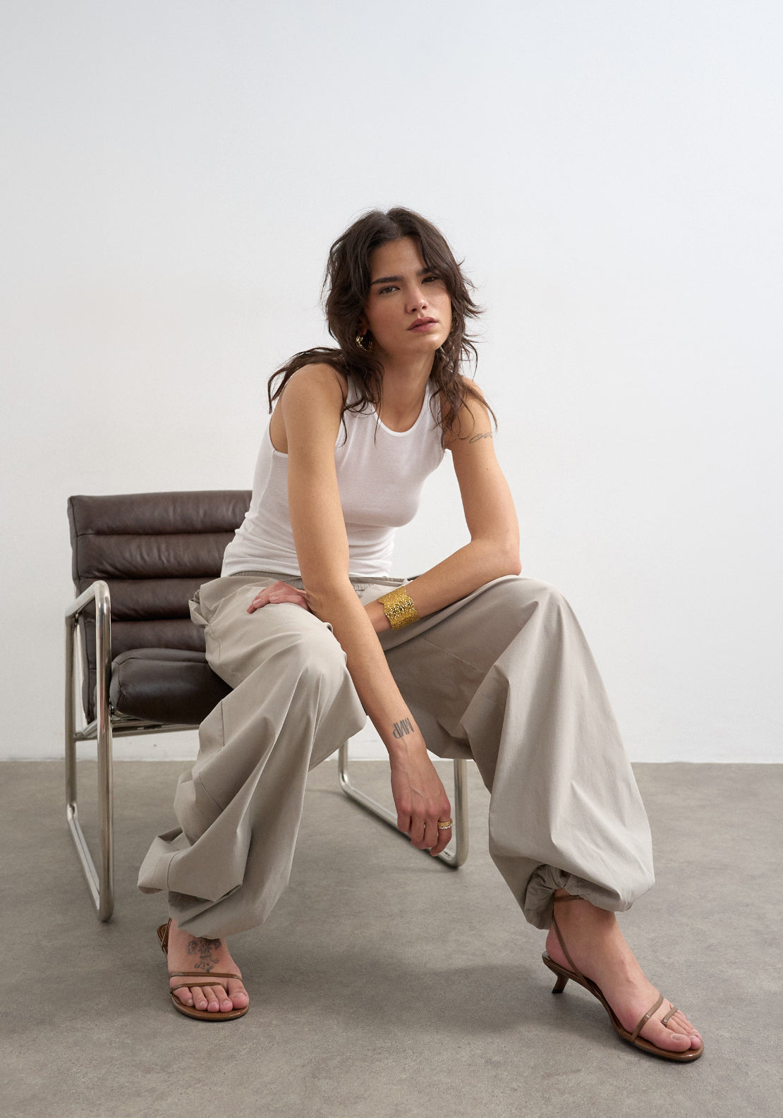 Topshop Balia Balloon Trousers - Black 1 Shaws Department Stores