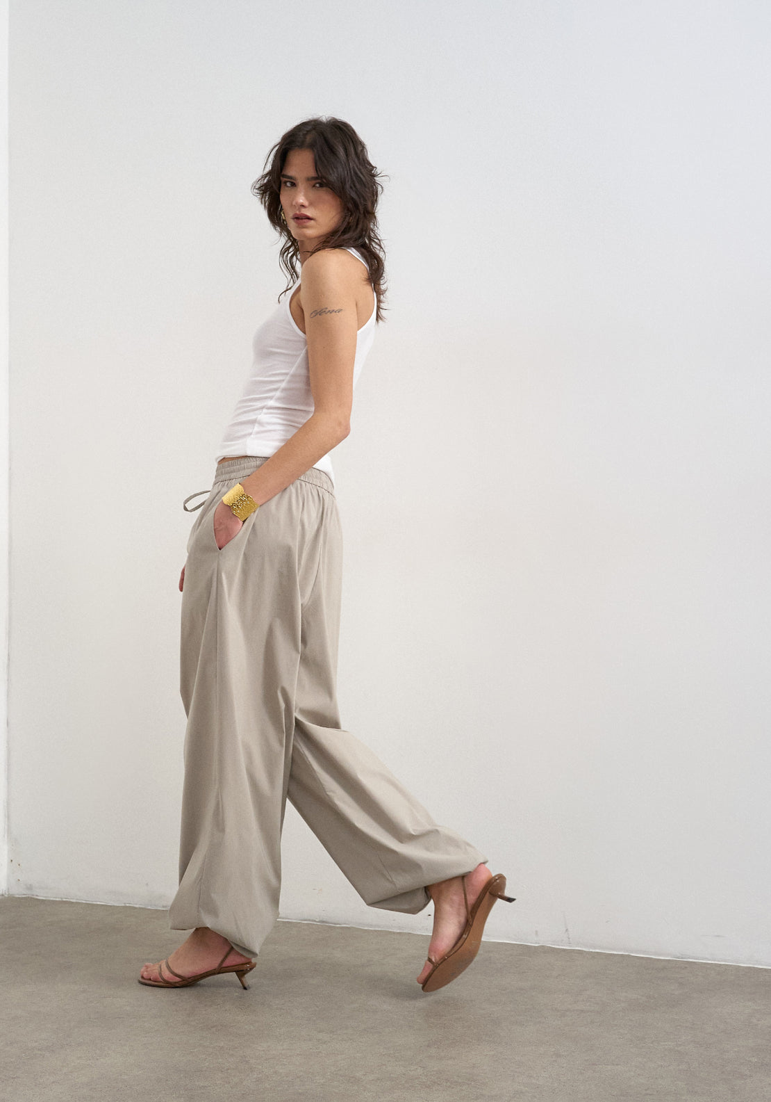 Topshop Balia Balloon Trousers - Black 3 Shaws Department Stores