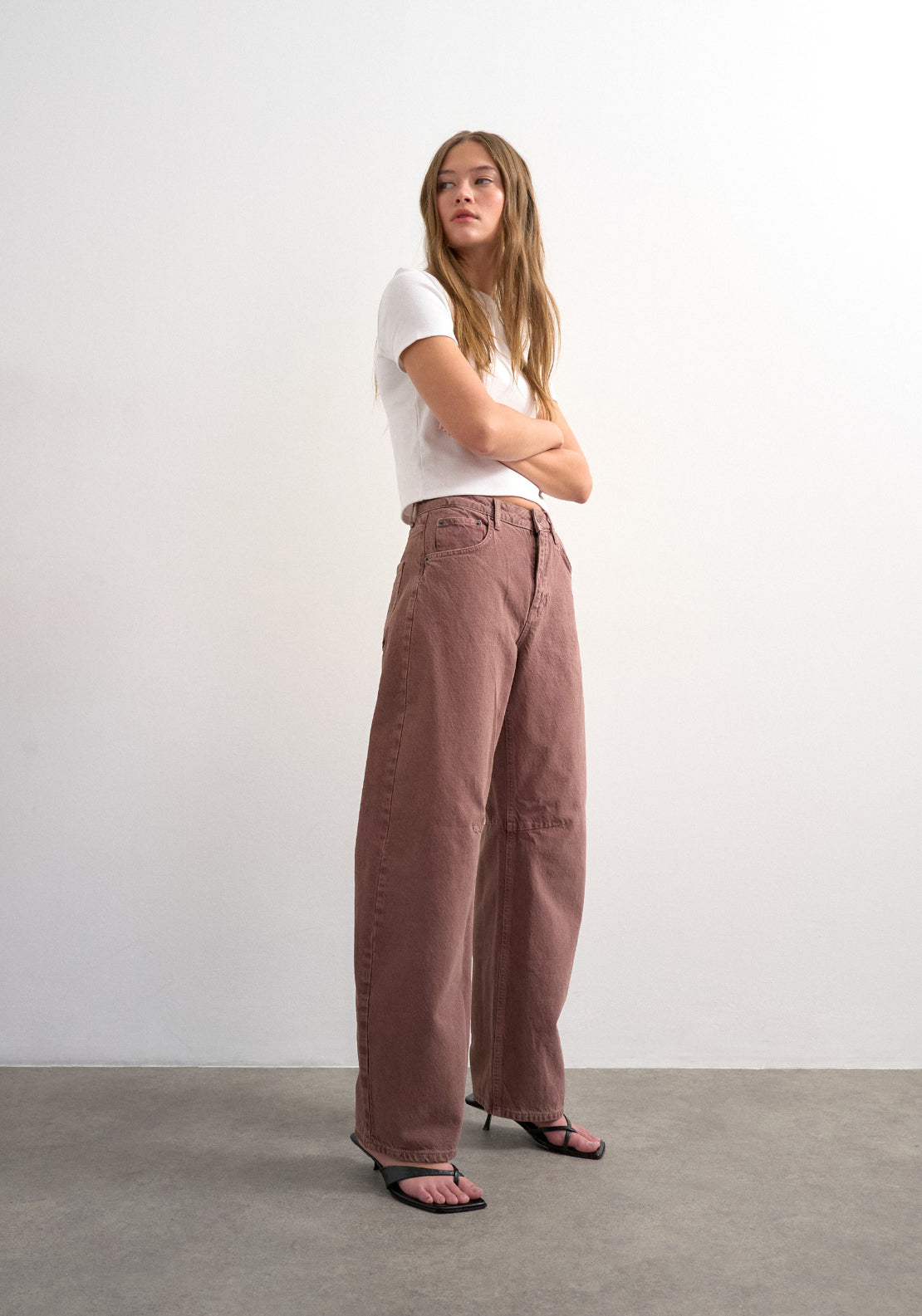 Topshop Barrel High Rise Jeans - Purple Magic 3 Shaws Department Stores