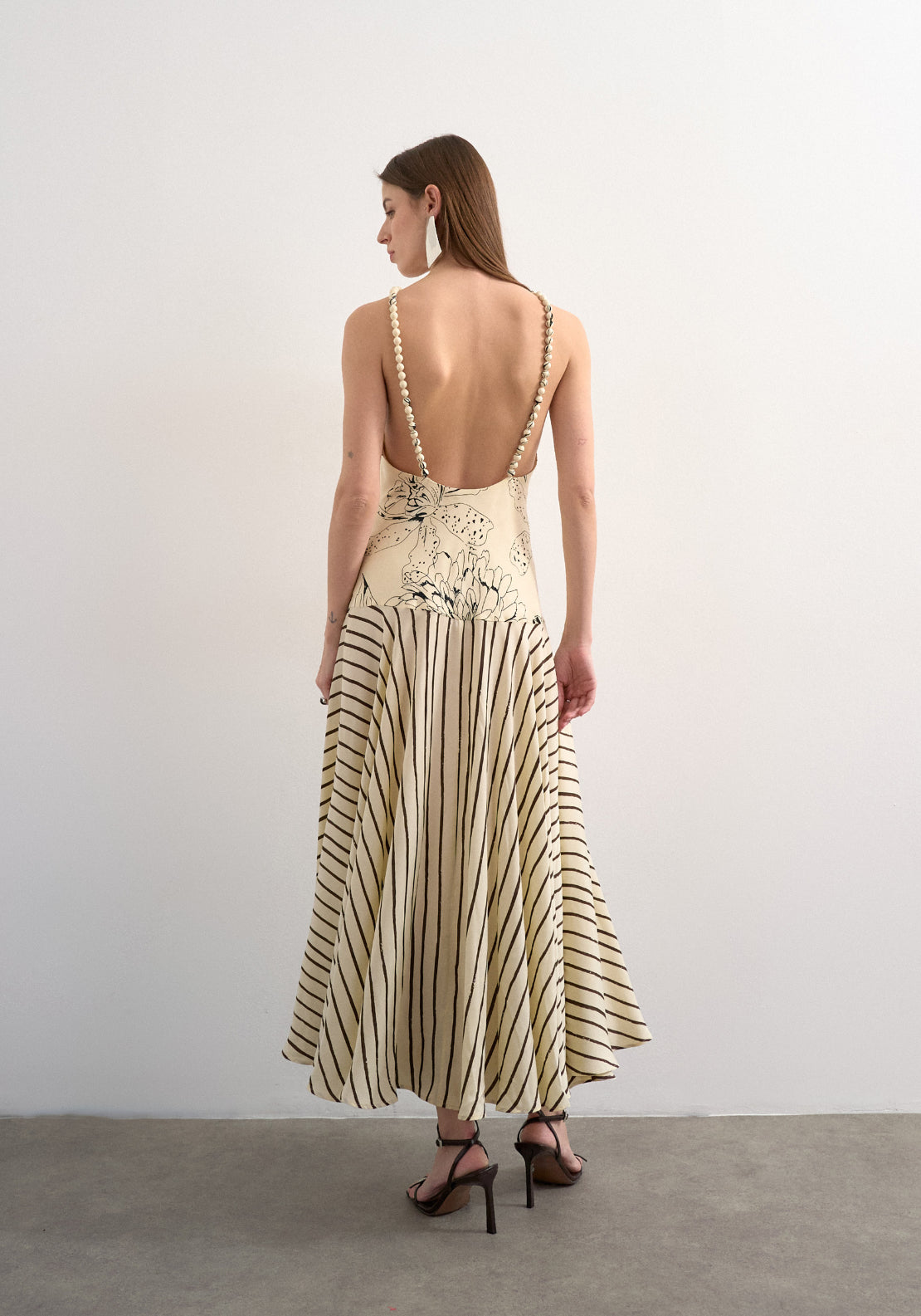 Topshop Mille Sleeveless Maxi Dress - Oyster White 2 Shaws Department Stores