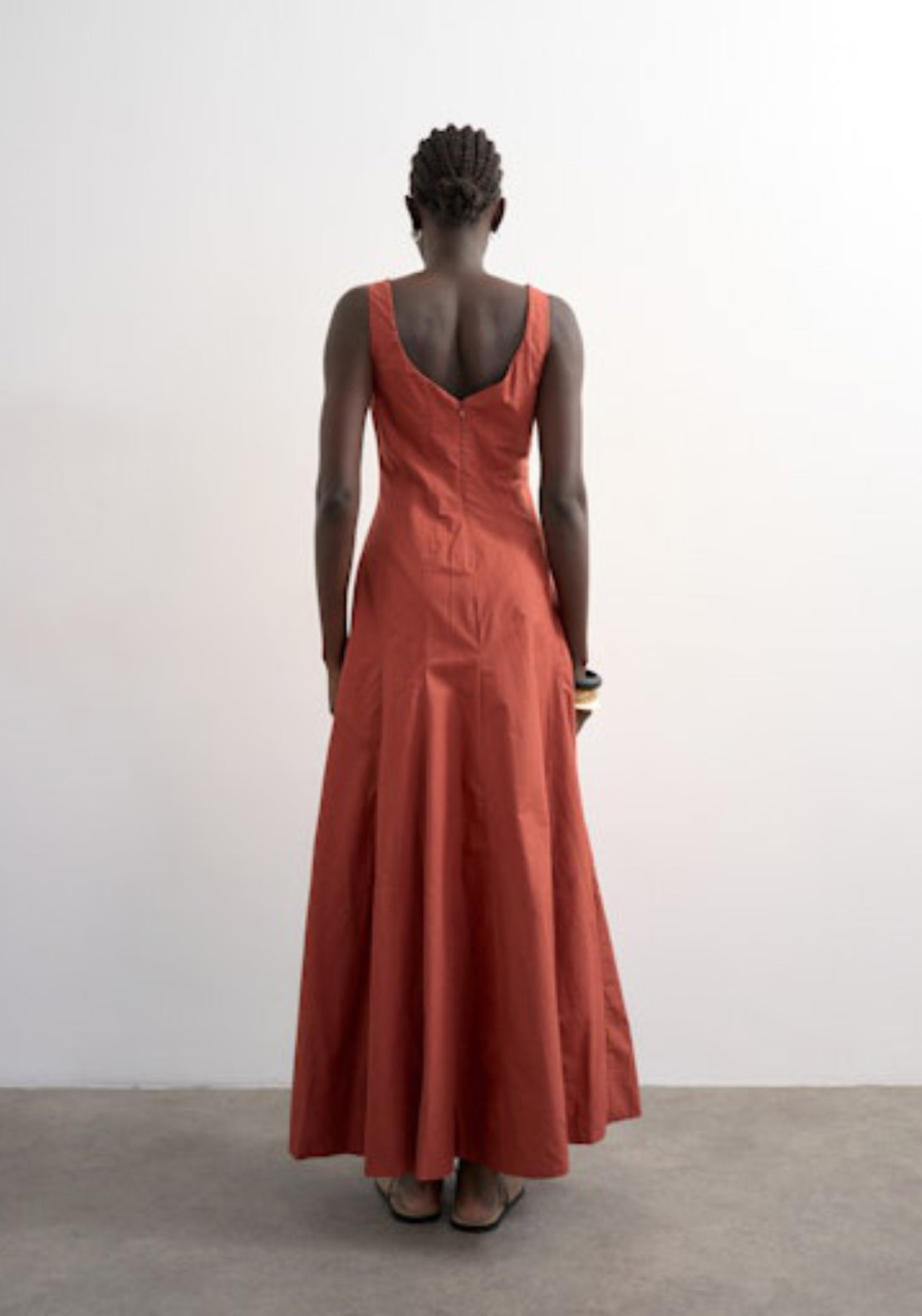 Topshop Eva Sleeveless Maxi Dress - Rust 2 Shaws Department Stores
