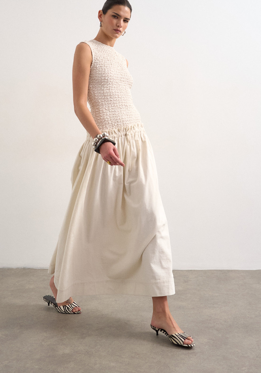 Topshop Nanna Sleeveless Maxi Dress - Birch 4 Shaws Department Stores
