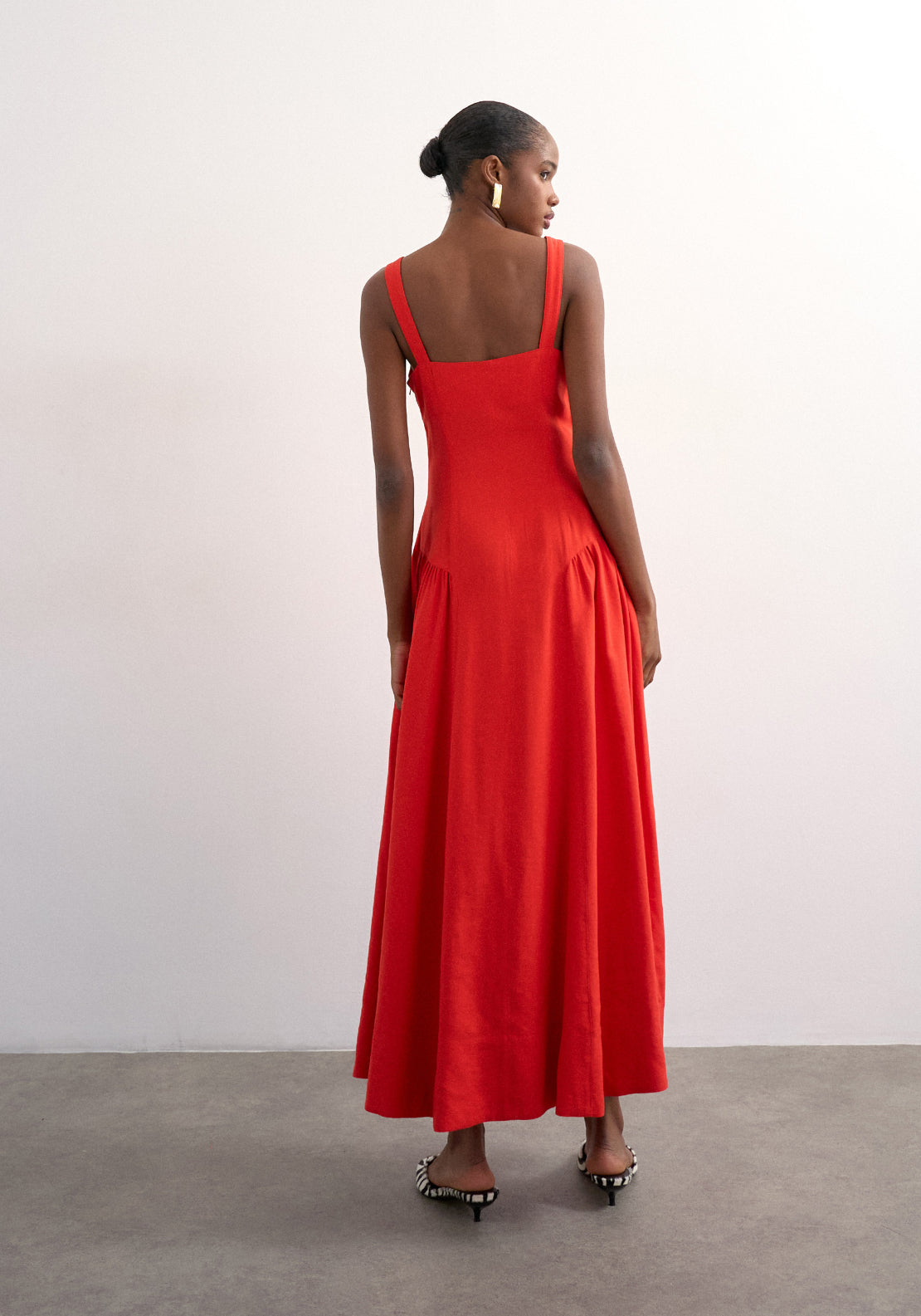Topshop Viola Sleeveless Maxi Dress - Fiery Red 2 Shaws Department Stores