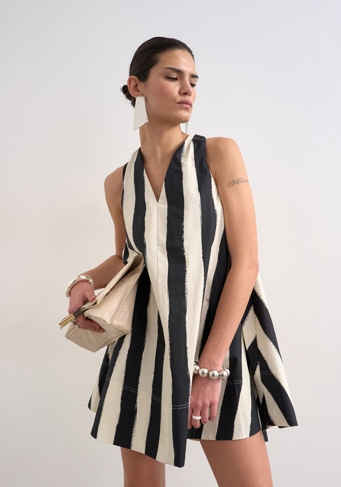 Nora Sleeveless Halterneck Mini Dress