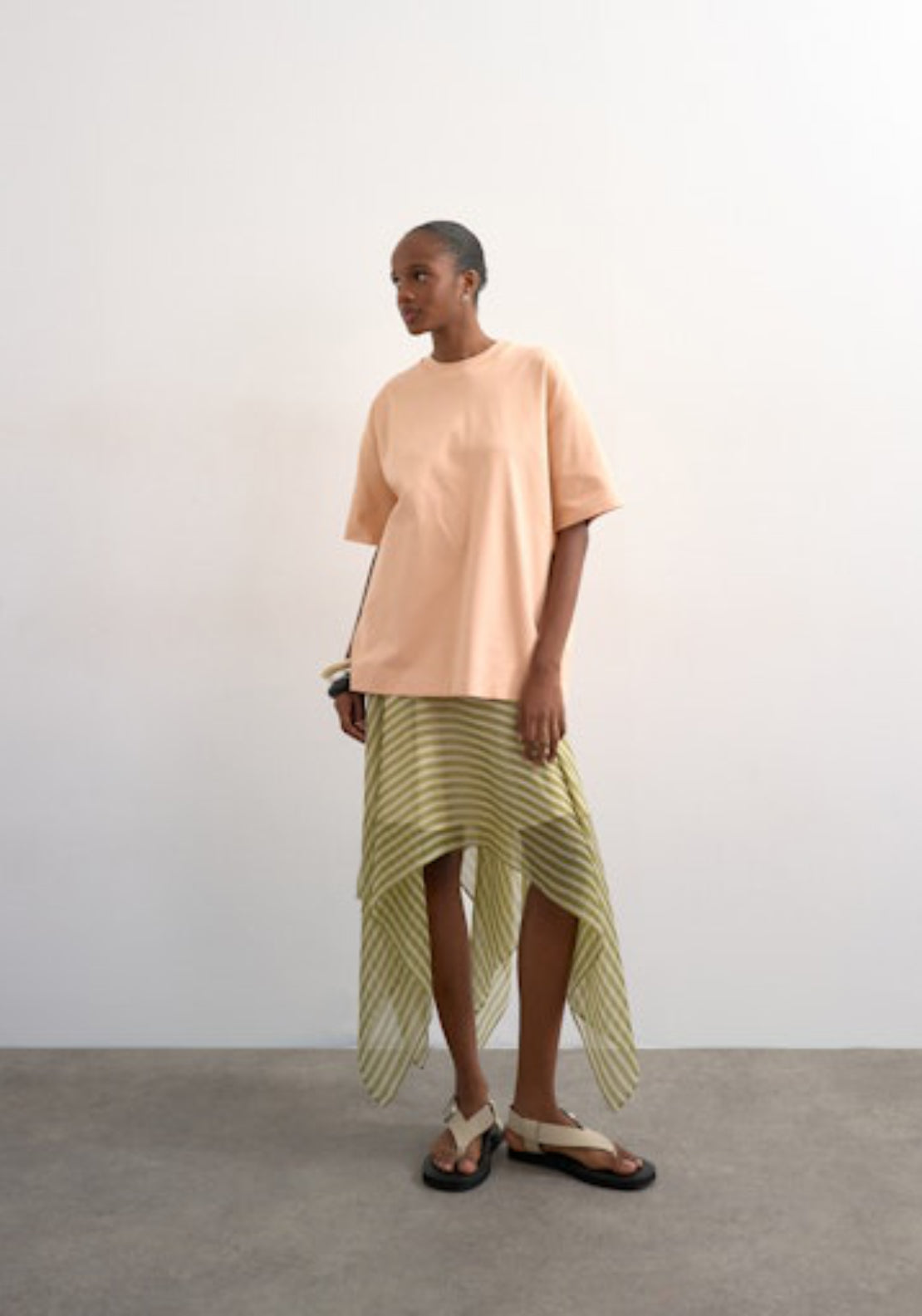Topshop Victoria Short Sleeve Oversized T-Shirt - Peach Pink 4 Shaws Department Stores