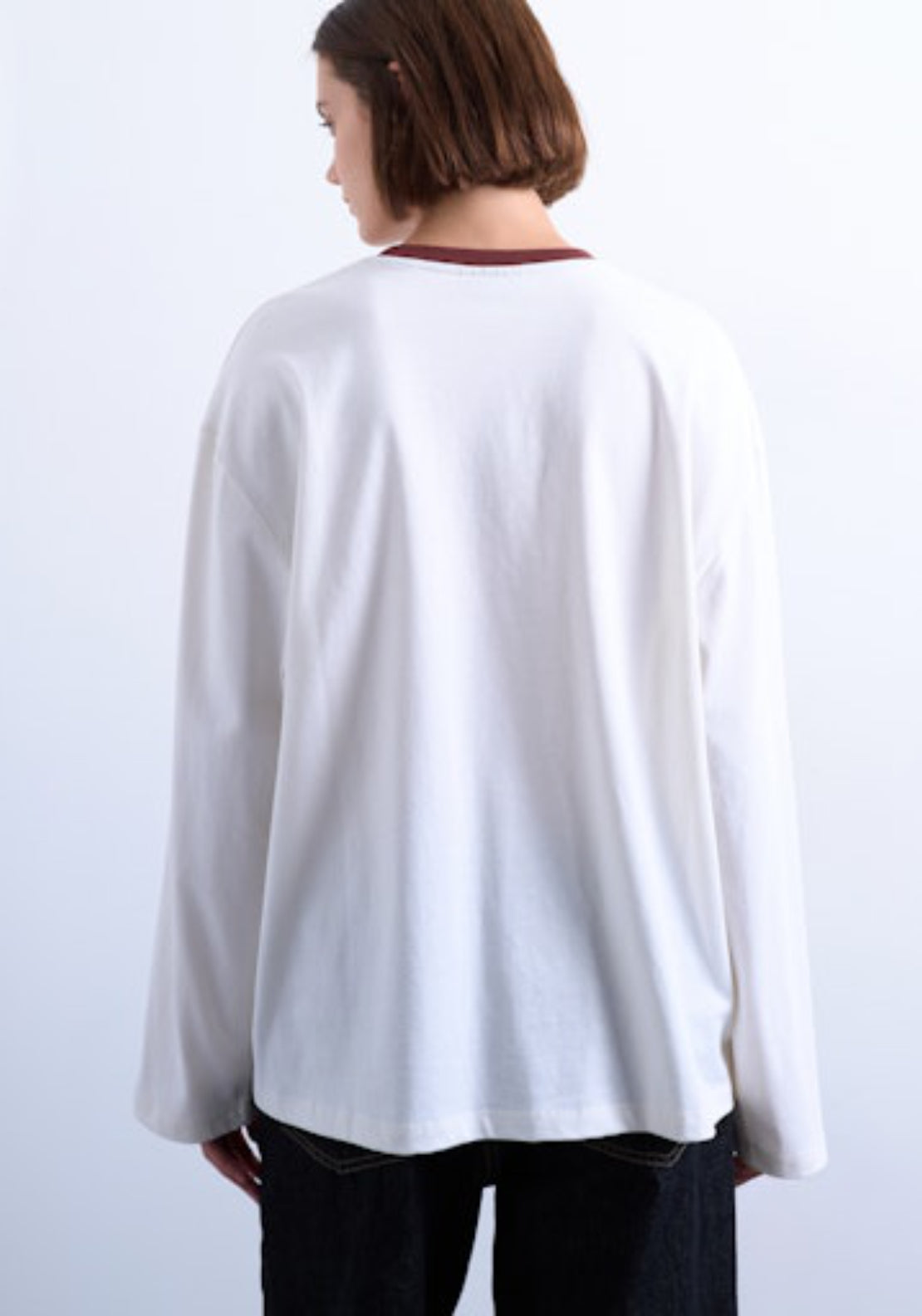 Topshop Alberte Long Sleeve Graphic T-Shirt - Snow White 2 Shaws Department Stores