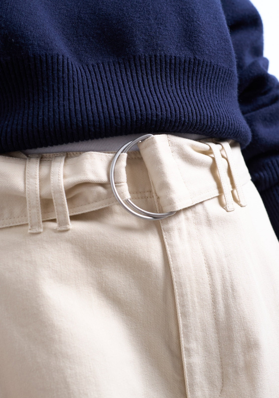 Topshop Belly High Waist Belted Trouser - Birch 3 Shaws Department Stores