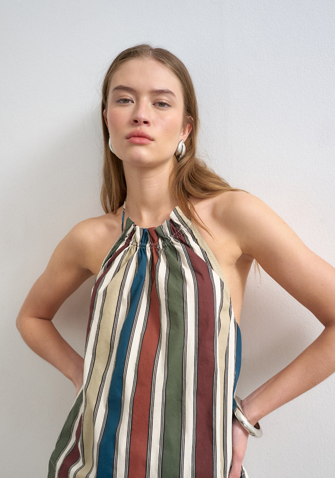 Topshop Cami Halter Neck Top - Chocolate Brown 3 Shaws Department Stores