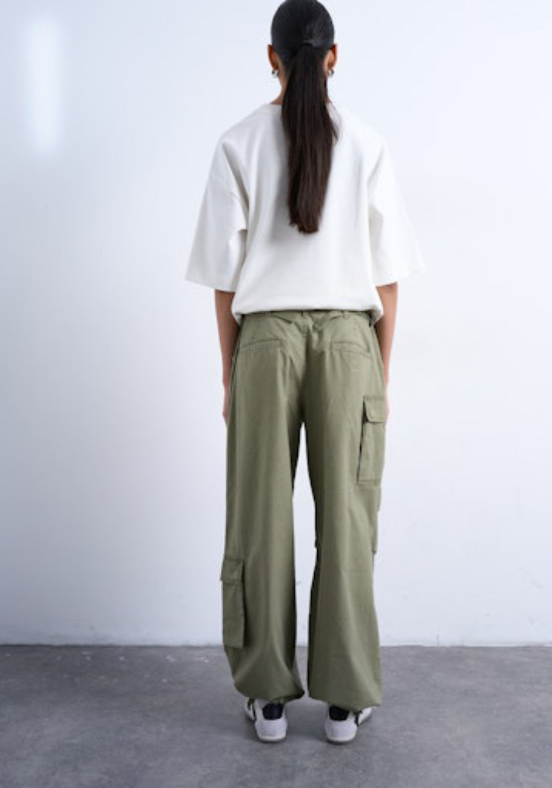 Topshop Caro Cargo Trouser - Khaki 2 Shaws Department Stores