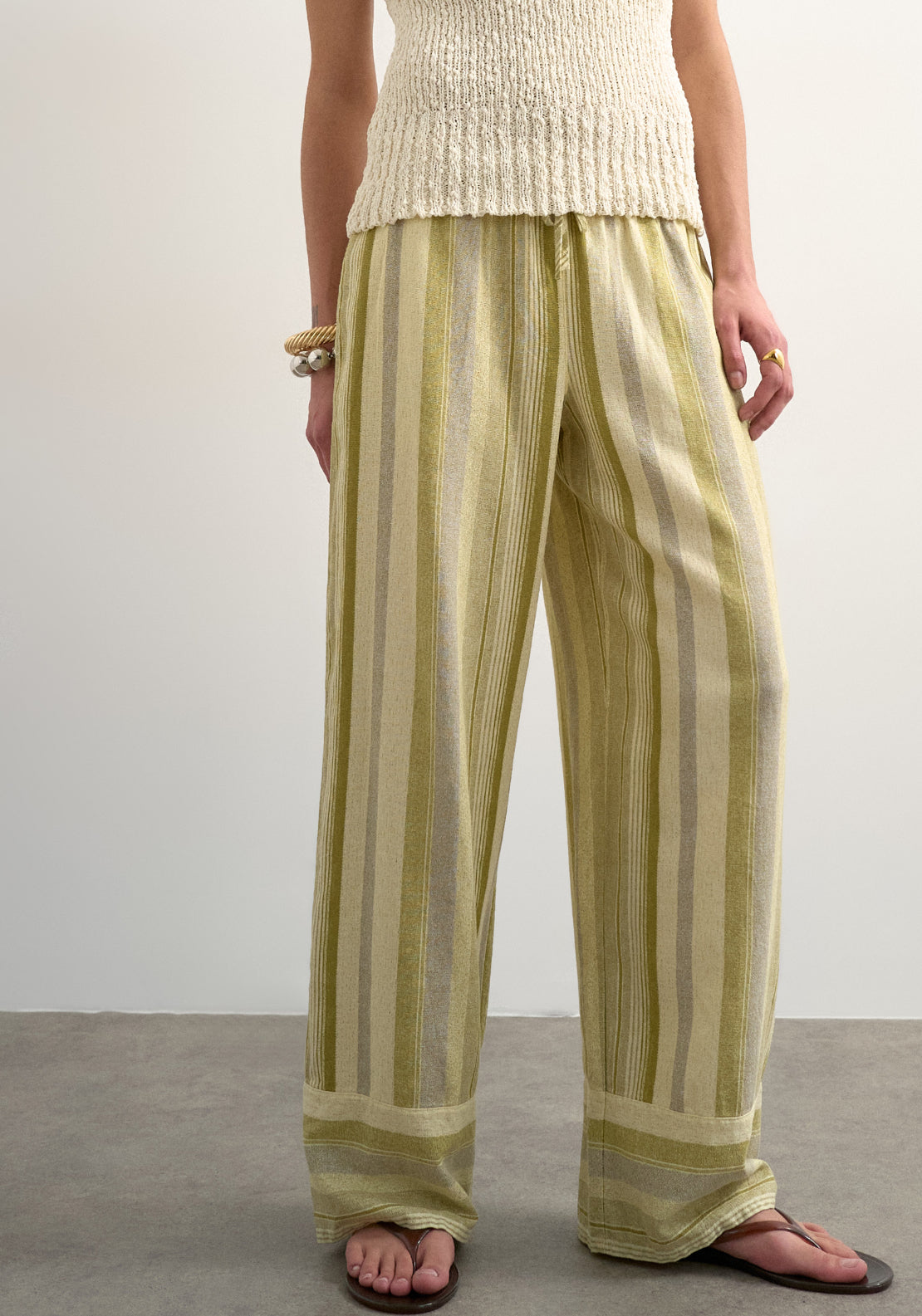 Topshop Polly Straight Trouser - Medium Green 1 Shaws Department Stores