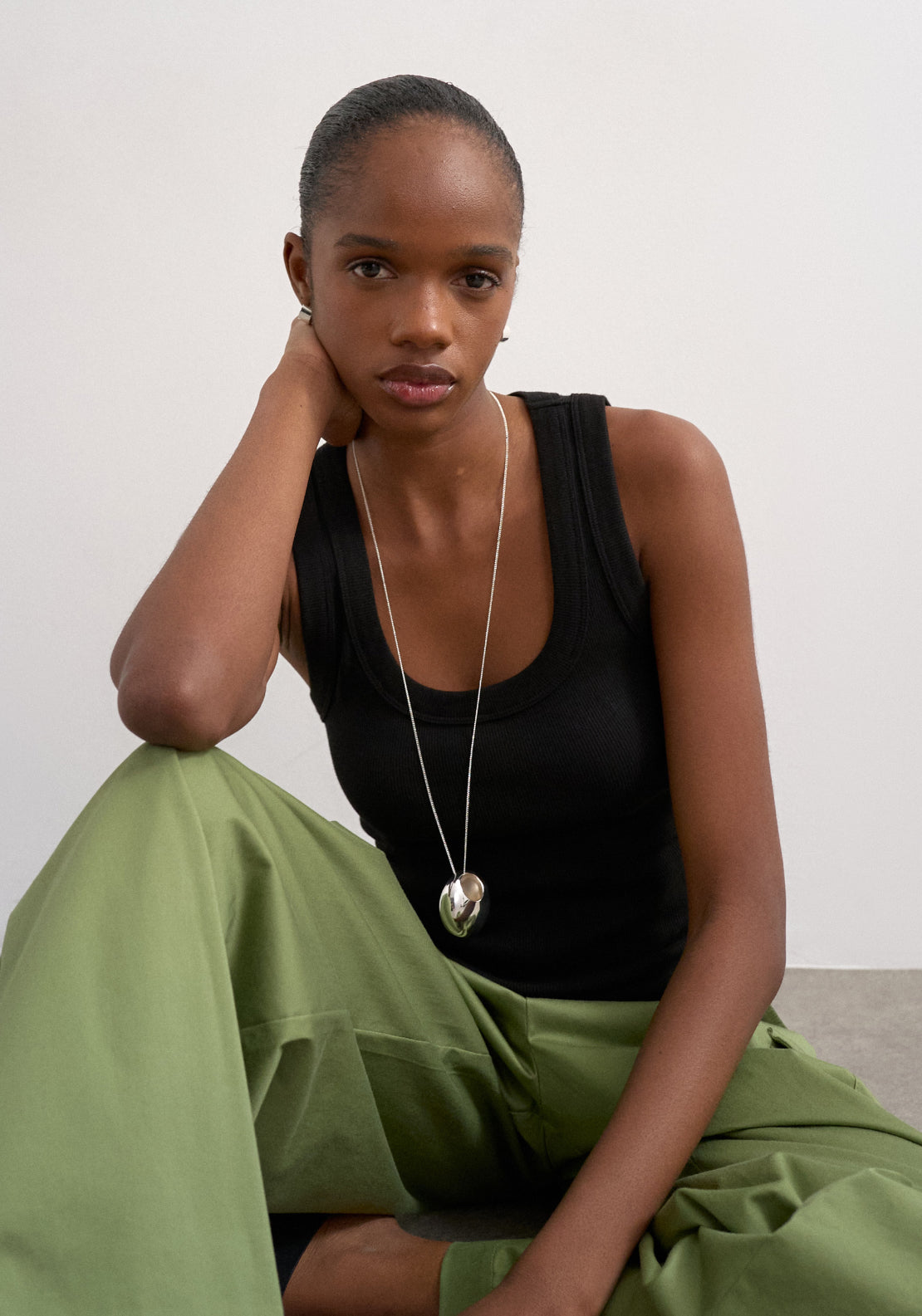 Topshop Honey Sleeveless U-Neck Vest - Black 3 Shaws Department Stores