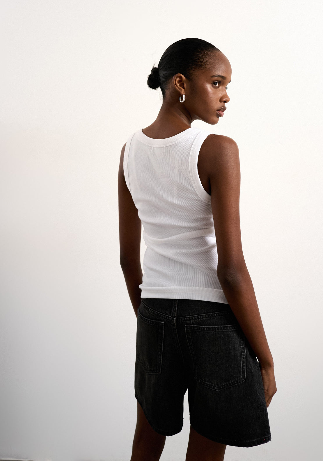 Topshop Honey Sleeveless U-Neck Vest - Snow White 2 Shaws Department Stores
