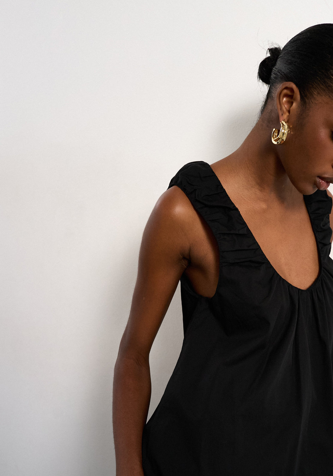 Topshop Runi Sleeveless Maxi Dress - Black 4 Shaws Department Stores