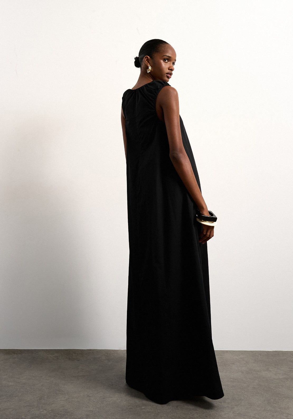 Topshop Runi Sleeveless Maxi Dress - Black 2 Shaws Department Stores
