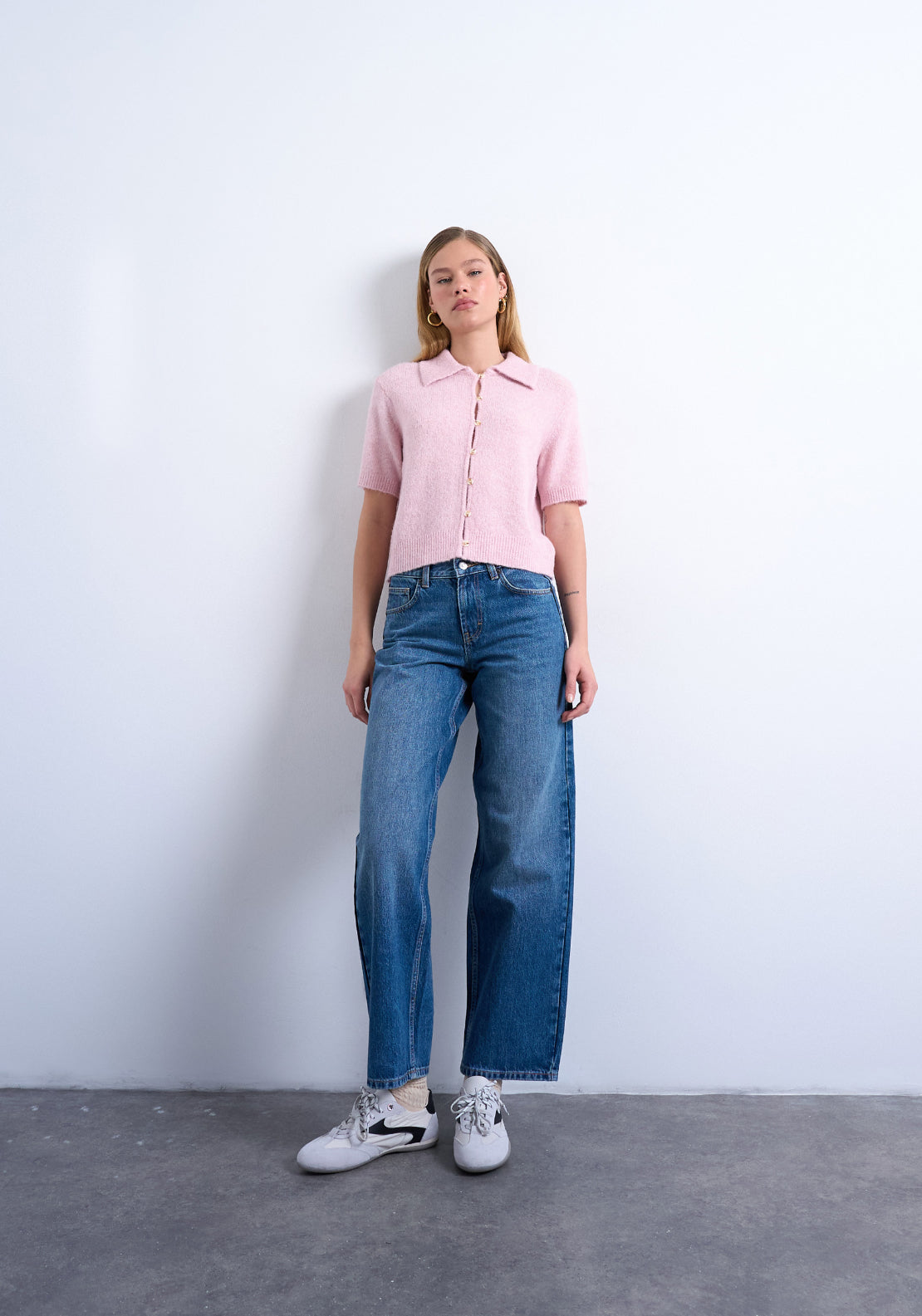 Topshop Cleo Short Sleeve One Button Cardigan - Hot Pink 4 Shaws Department Stores