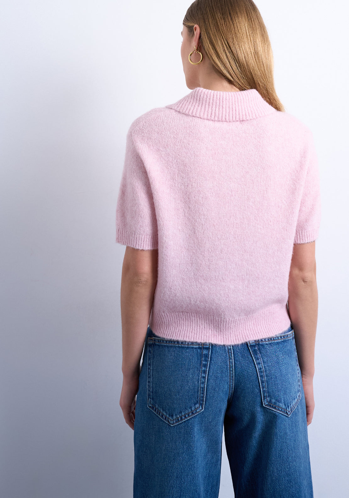 Topshop Cleo Short Sleeve One Button Cardigan - Hot Pink 2 Shaws Department Stores
