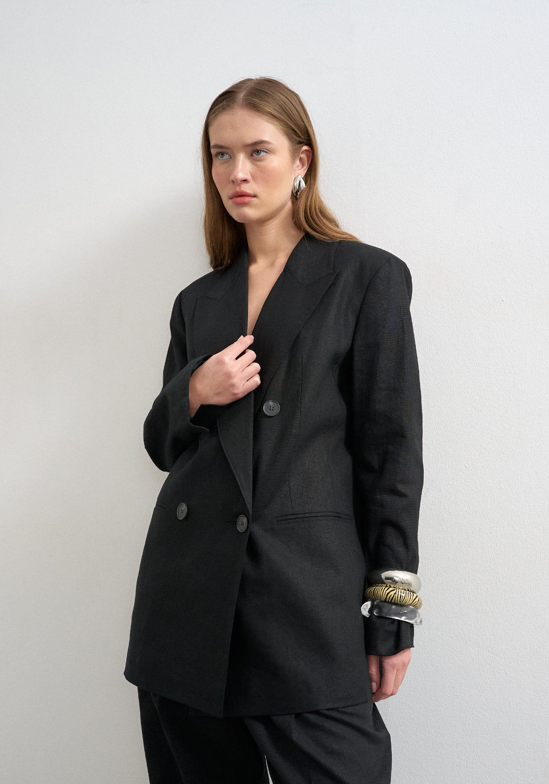 Topshop Isabella Blazer - Black 1 Shaws Department Stores