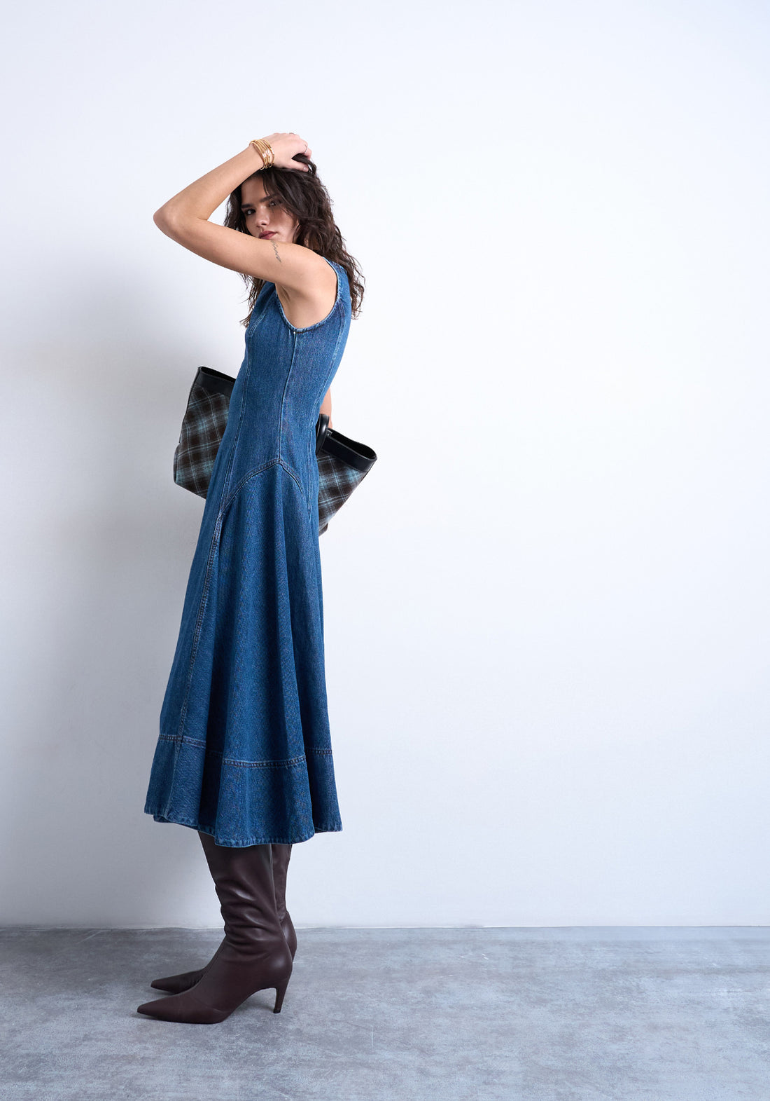 Ella Sleeveless Maxi Denim Dress