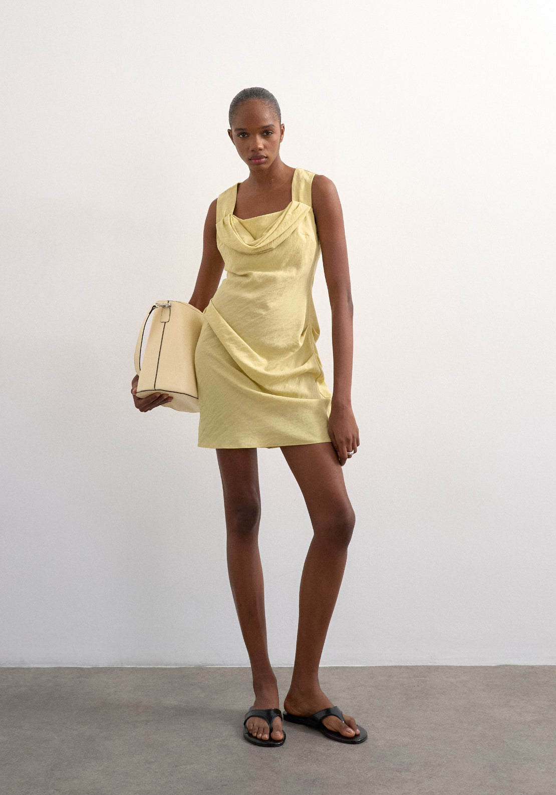 Topshop Jasmin Sleeveless Mini Dress - Yellow 4 Shaws Department Stores