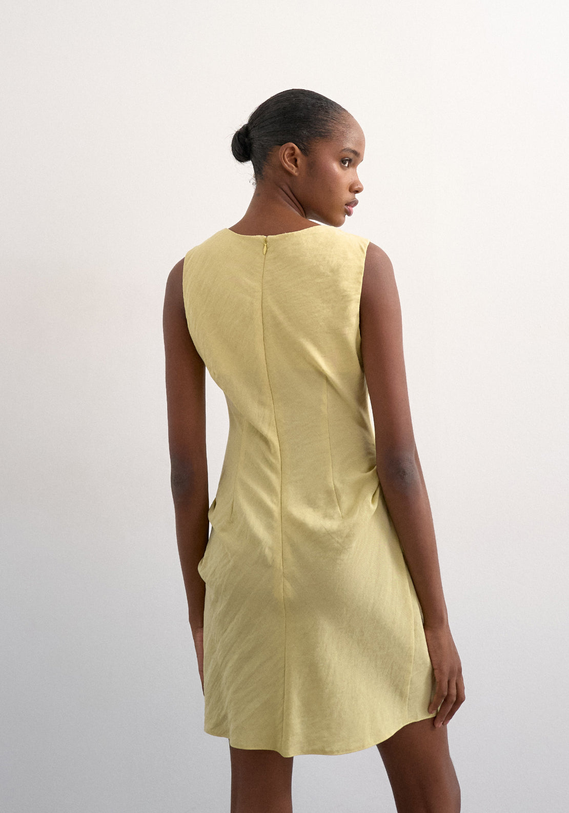 Topshop Jasmin Sleeveless Mini Dress - Yellow 2 Shaws Department Stores