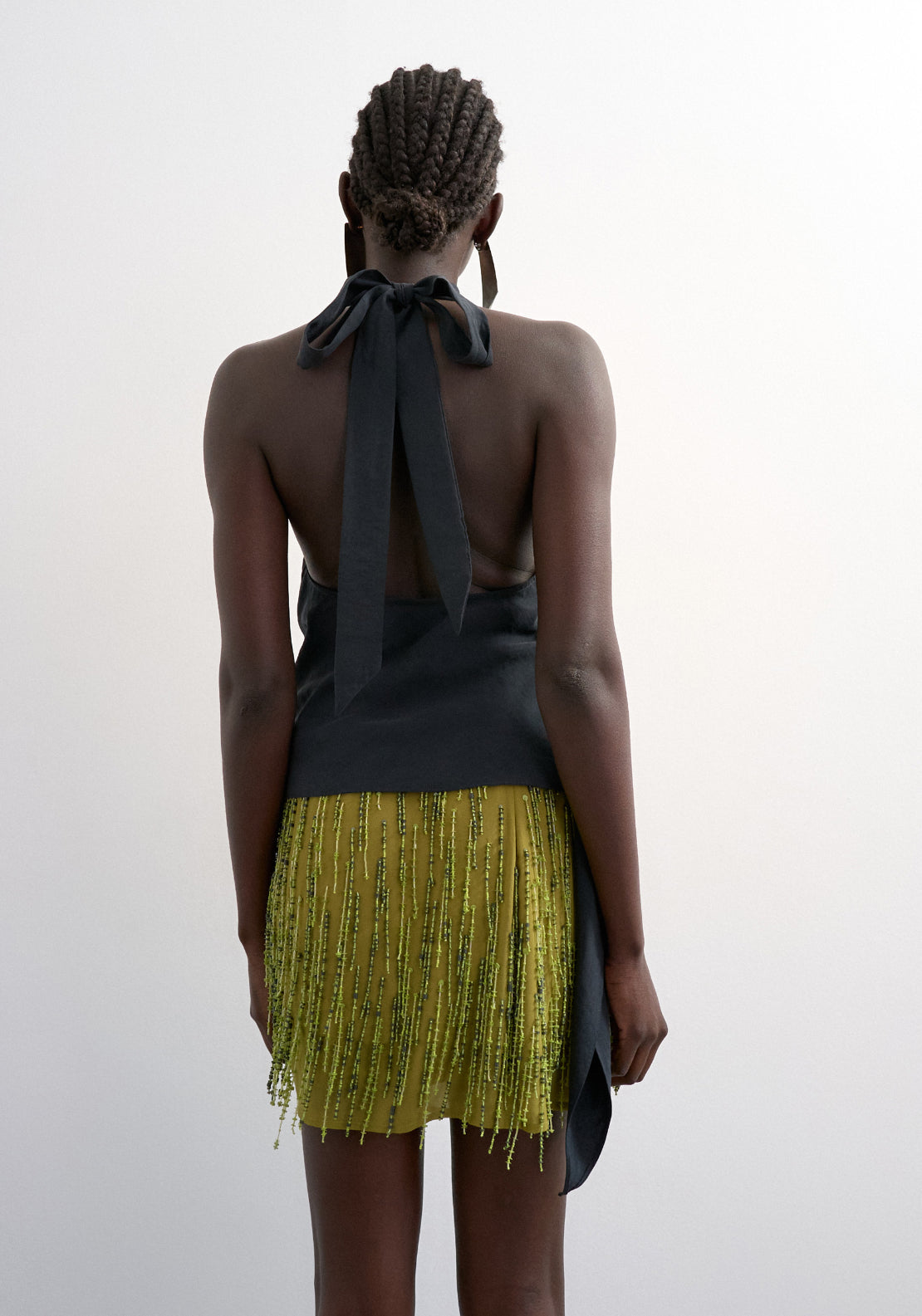 Topshop Rhea High Rise Mini Skirt - Yellow 2 Shaws Department Stores