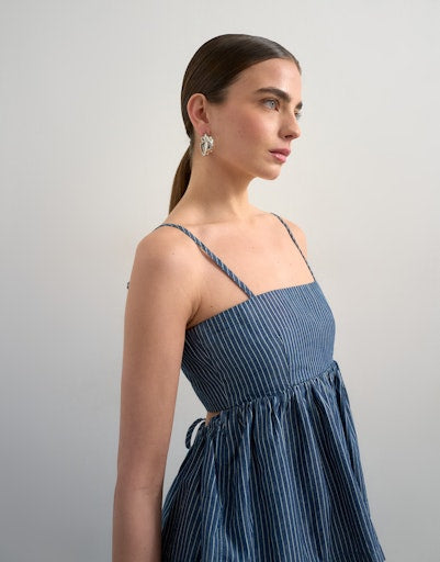 Emma Denim Strappy Cami Top - Blue Denim