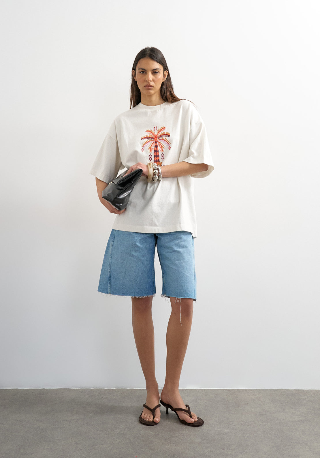 Topshop 100% Cotton Lava Santiago Oversized T-Shirt - White 4 Shaws Department Stores