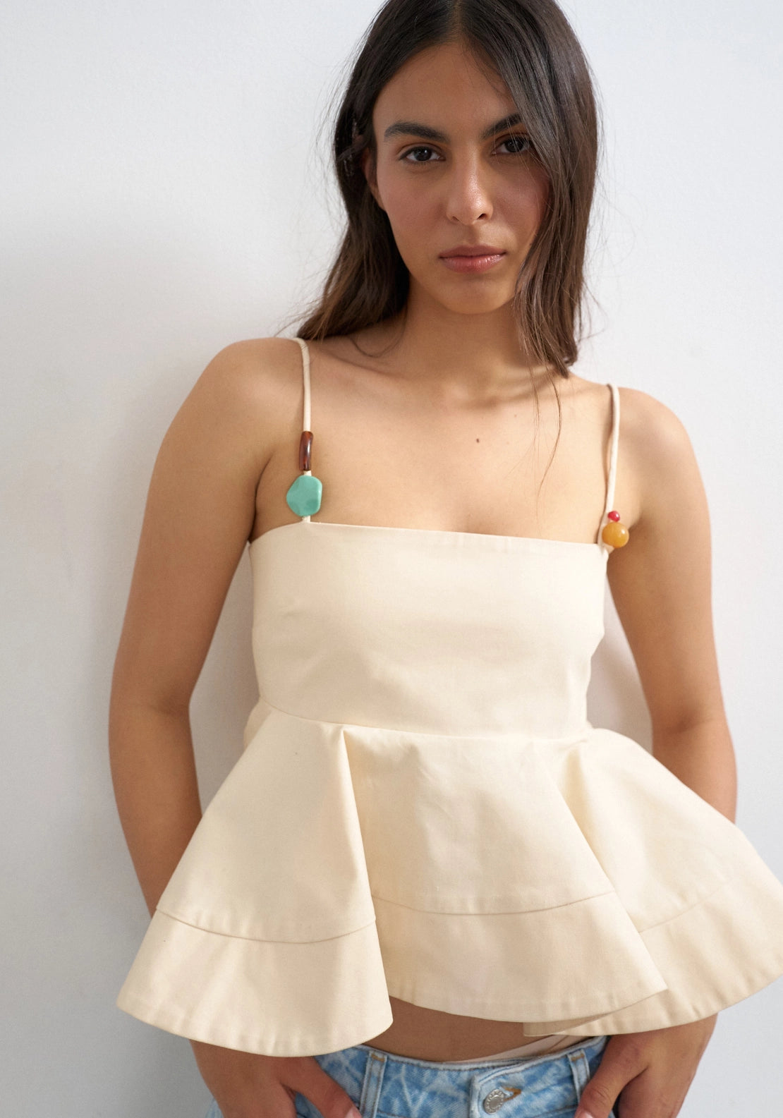 Mina Sleveless Top - Beige