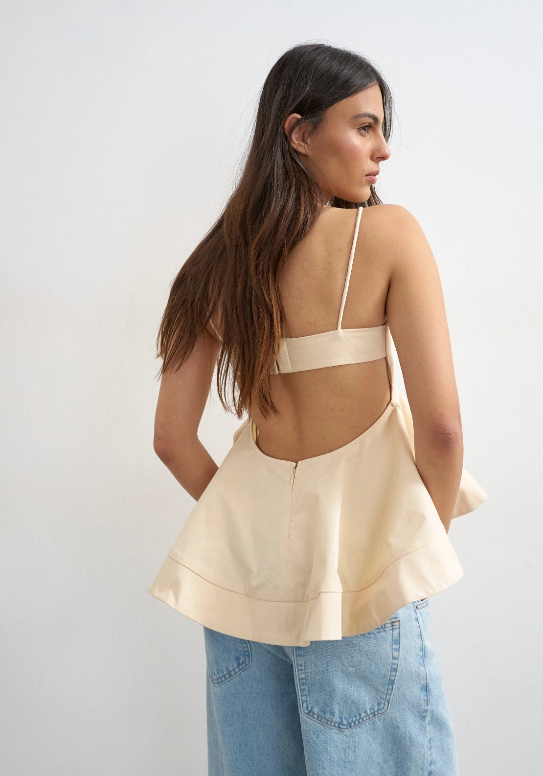 Mina Sleveless Top - Beige