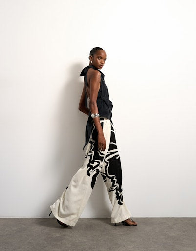 Fiona Wide Leg Trousers - Cream