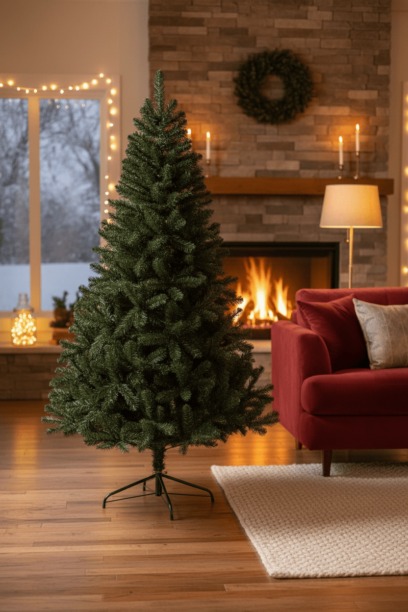 The Home Christmas Woodcote Spruce Artificial Christmas Tree - Green 2 Shaws Department Stores