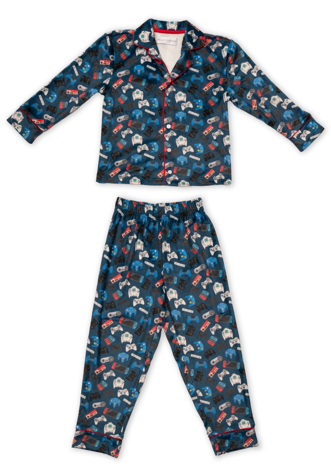 The Sleep Collection Gaming Button Through Pyjama Set - Multicolour 2 Shaws Department Stores
