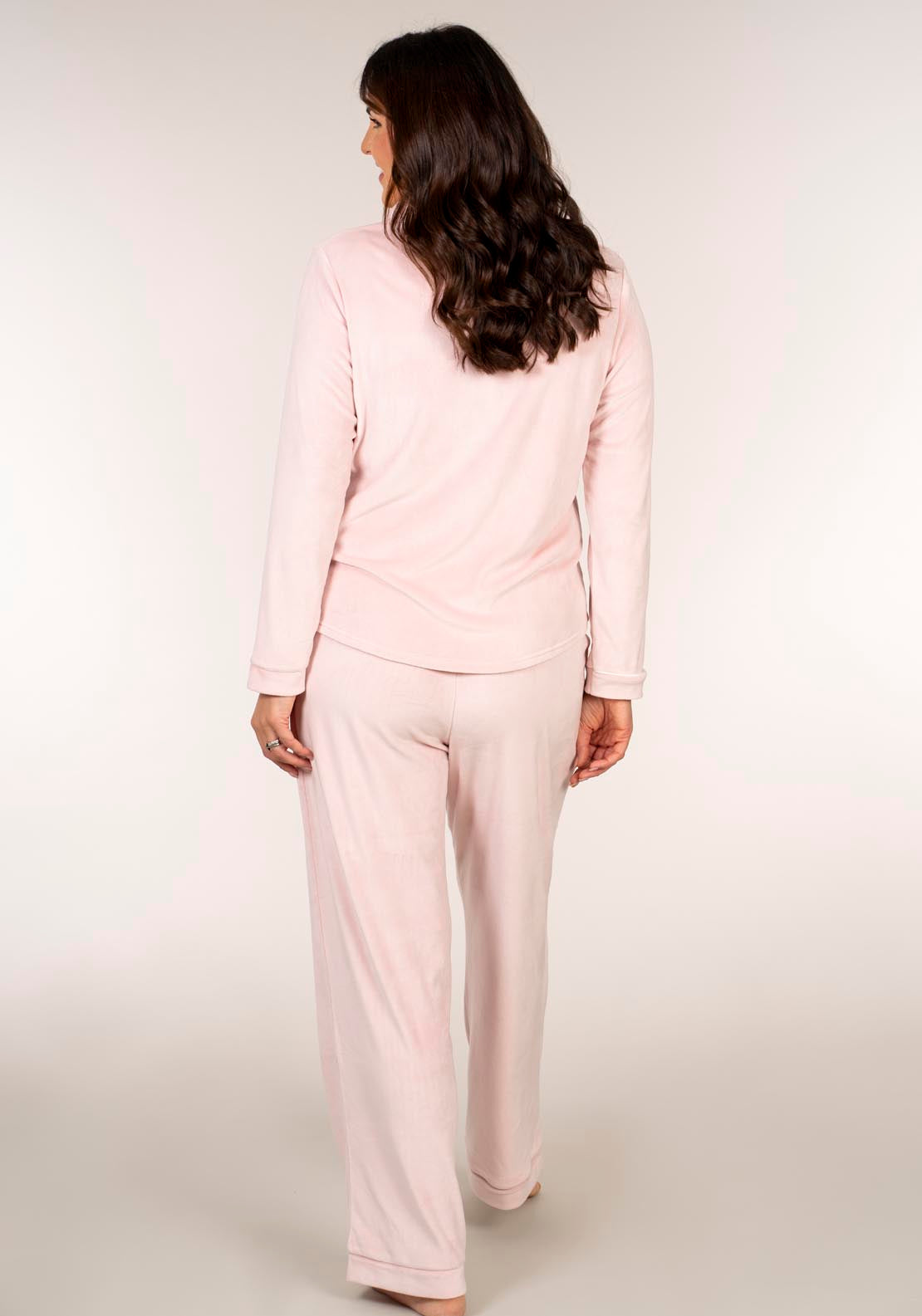 The Sleep Collection Supersoft Solid Pyjama Set - Blush 5 Shaws Department Stores