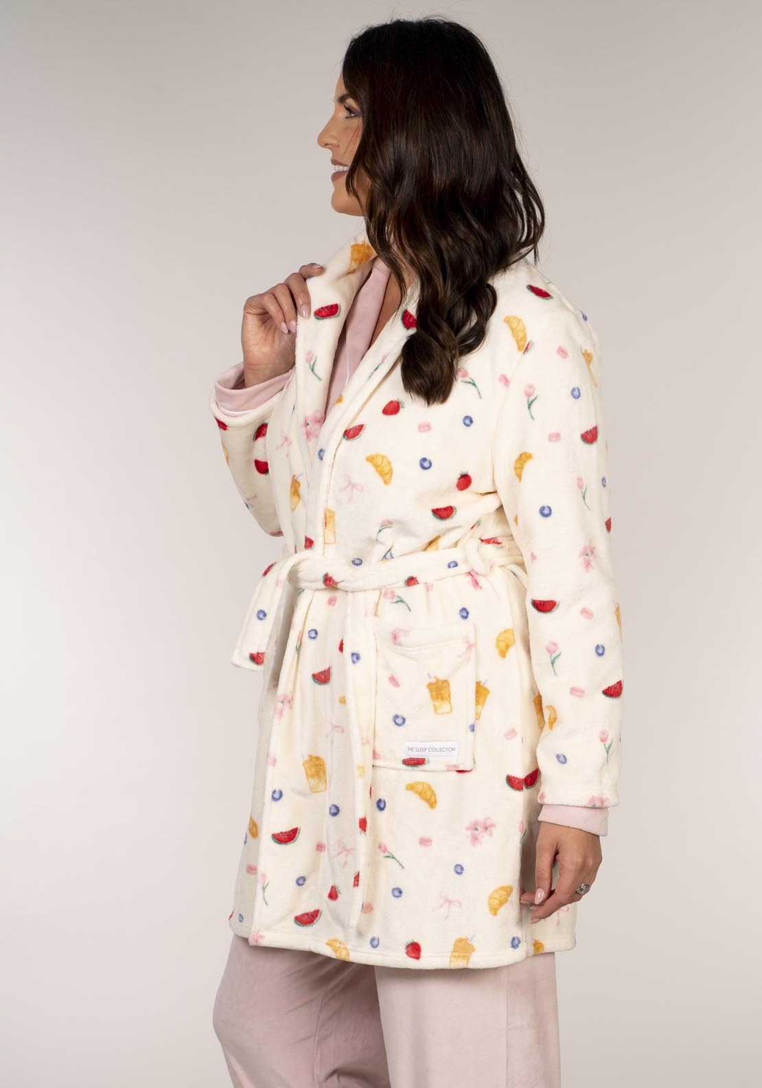 The Sleep Collection Printed Croissant Robe - Multi 3 Shaws Department Stores