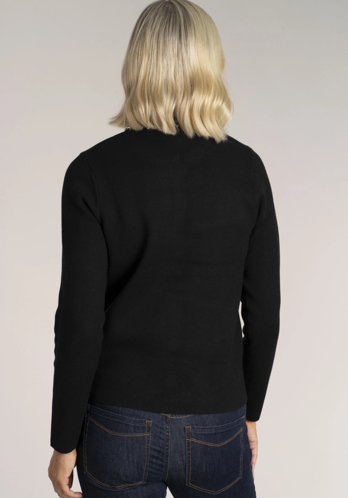 Embellished Collar Cardigan - Black