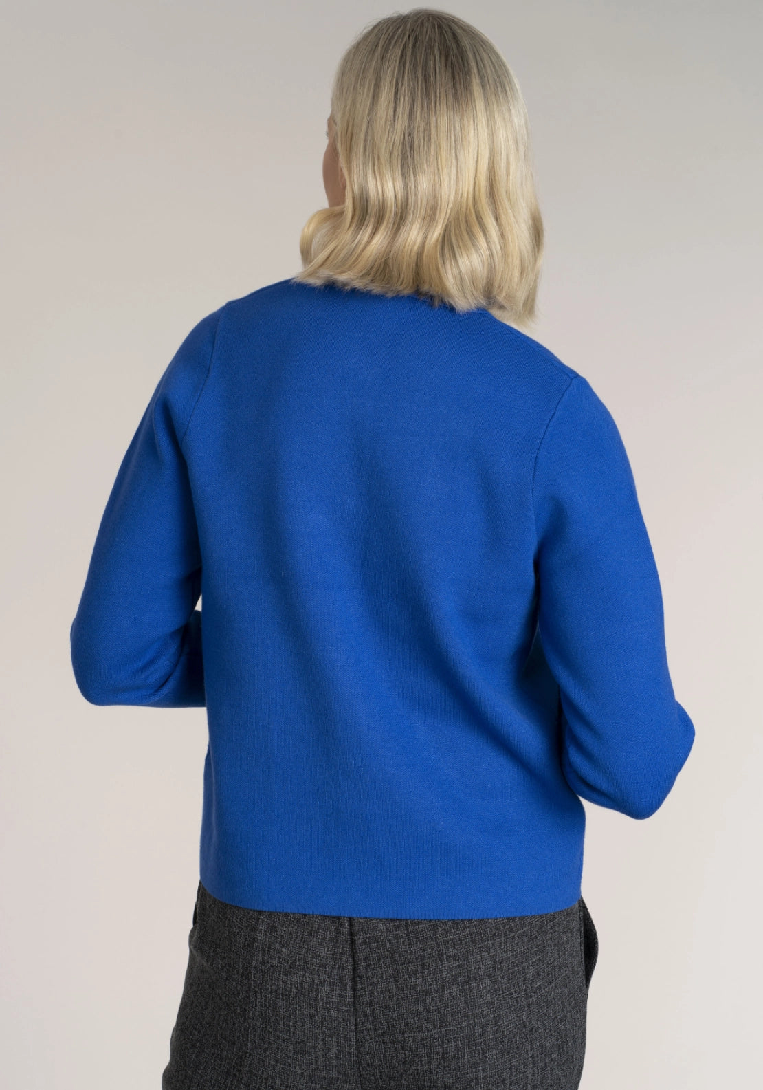Tea Lane Everyday Button Cardigan - Cobalt Blue 2 Shaws Department Stores