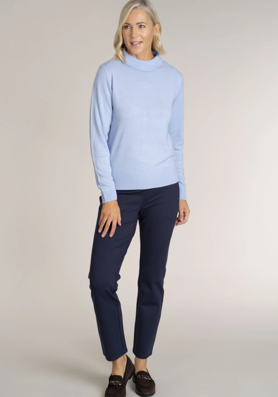Cashmillon Mini Cowl Jumper - Blue