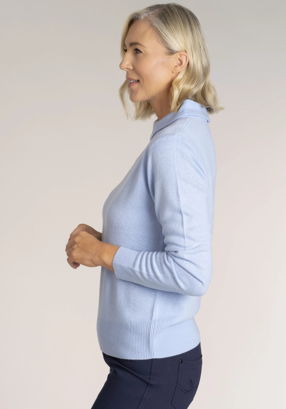 Cashmillon Mini Cowl Jumper - Blue